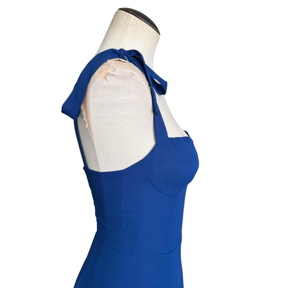 Reformation Niara Mini Dress in Caspian Blue - Picture 7 of 10
